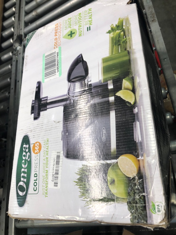 Photo 2 of Omega H3000D Cold Press 365 Juicer Slow Masticating Extractor Creates Delicious Fruit Vegetable and Leafy Green High Juice Yield and Preserves Nutritional Value, 150-Watt, Black