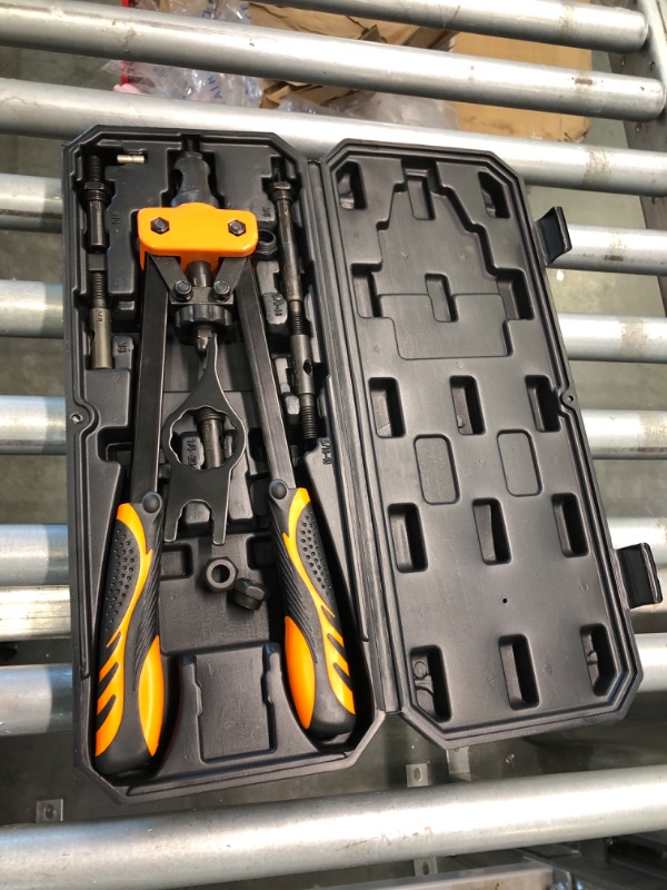 Photo 4 of HARDELL Rivet Nuts Tool, 14" Hand Rivet Tool Kits with 100Pcs Rivet Nuts and 7 Metric & Inch Mandrels M6 M8 M10, 1/4-20, 5/16-18, 3/8-16, 10-24 and Rugged Carrying Case