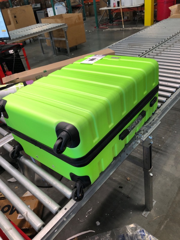 Photo 1 of Coolife Luggage 3 Piece Set Suitcase Spinner Hardshell Lightweight TSA Lock 4 Piece Set apple green2