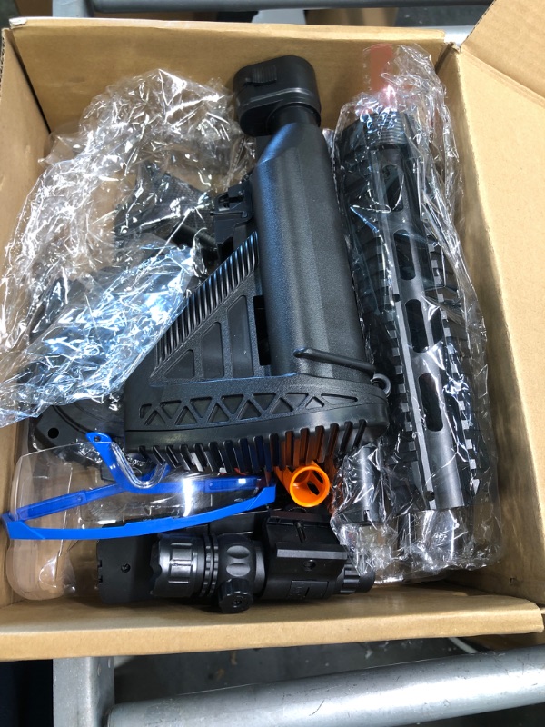 Photo 1 of Big Splatter Ball Electric Blaster M416, Overall Length 33 in, Cool Toy with 50000 Water Beads and Goggles for Teens and Adults (Black)
