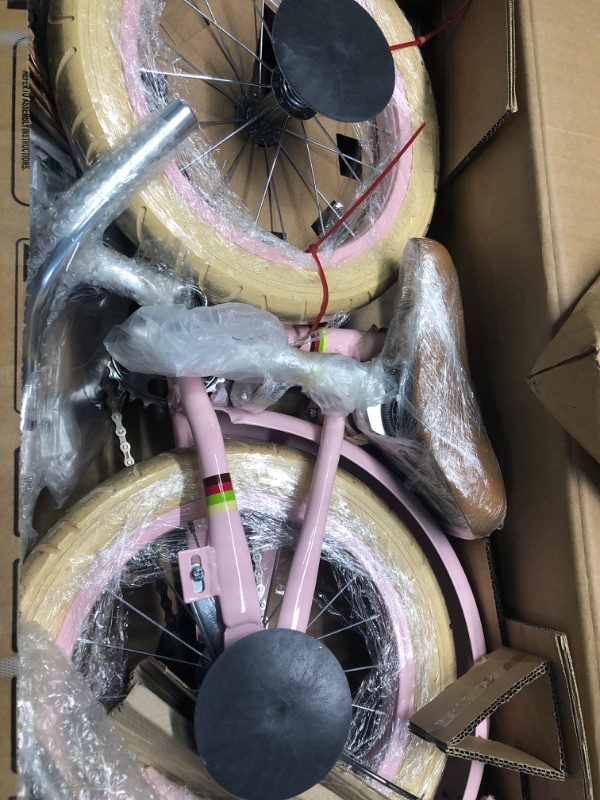 Photo 3 of ACEGER Girls Bike with Basket, Kids Bike for 3-13 Years, 14 inch with Training Wheels, 16 inch with Training Wheels and Kickstand, 20 inch with Kickstand but no Training Wheels. Pink 14 Inch