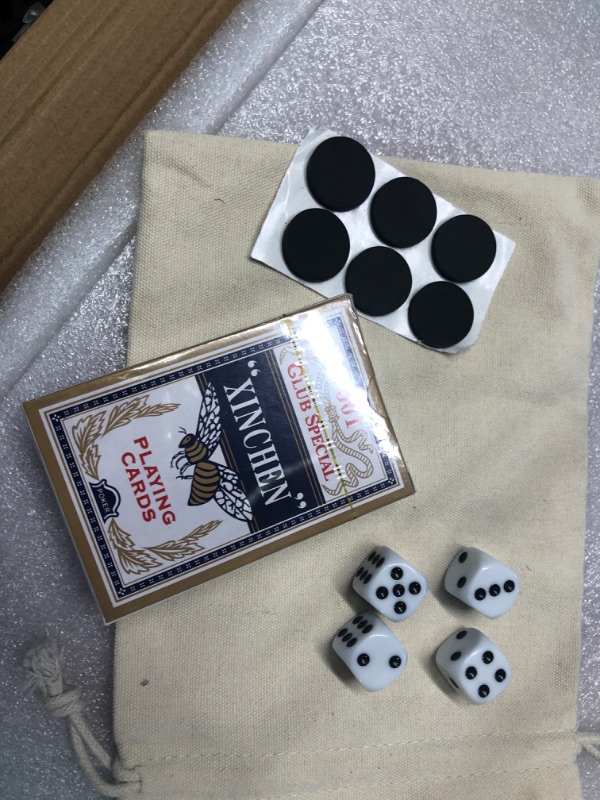 Photo 1 of Grhonior Finish LINE Horse Racing Board Game Race Board Game is Equipped with 11 Luxury metalcraft Horses Thickened Pine Game Chessboard Including 2 Sets of dice and 2 Boxes of Cards Walnut Color