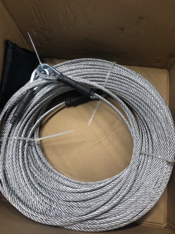 Photo 1 of HomeZiplines Zip Line for Kids and Adults Up to 350 Lbs - 100/150 / 200 Ft - Quick Setup Zipline for Backyard Kids and Adults - 100% Rustproof W/Safety Harness - Zip Line for Adults - Zipline Kit
