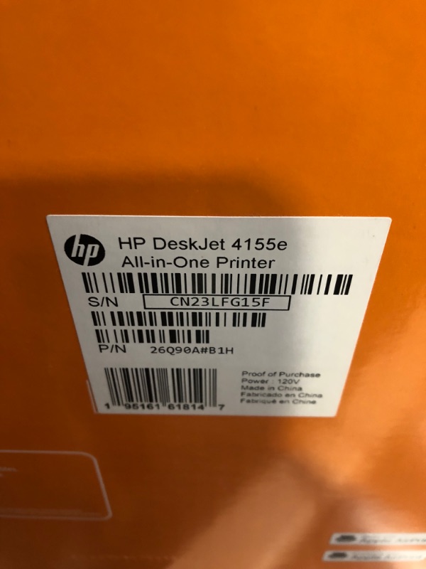 Photo 5 of ***DOES NOT CONTAIN INK*** HP DeskJet 4155e Wireless Color All-in-One Printer & 67XL Tri-Color High-Yield Ink Cartridge | 3YM58AN & 67XL Black High-Yield Ink Cartridge | 3YM57AN Printer + Tri-color Ink + Black Ink