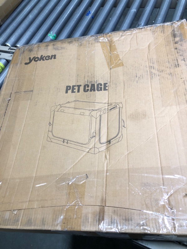 Photo 1 of  Dog Kennels and Crates for Medium Dogs, Portable Pop Up Indoor Pet Cage with Sturdy Wire Frame, Collapsible Travel Crate Soft Sided Cat Bag Escape Proof (28 Inch)