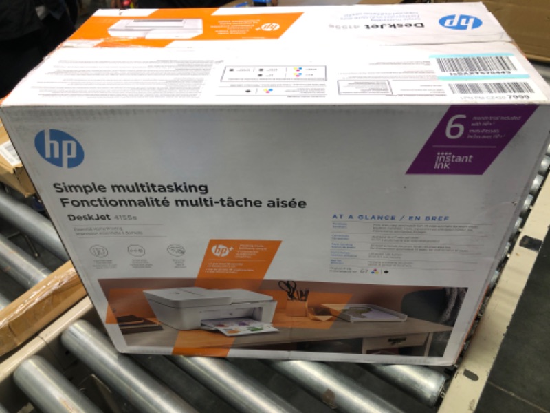 Photo 1 of HP DeskJet 4155e Wireless Color All-in-One Printer & 67XL Tri-Color High-Yield Ink Cartridge | 3YM58AN & 67XL Black High-Yield Ink Cartridge | 3YM57AN Printer + Tri-color Ink + Black Ink