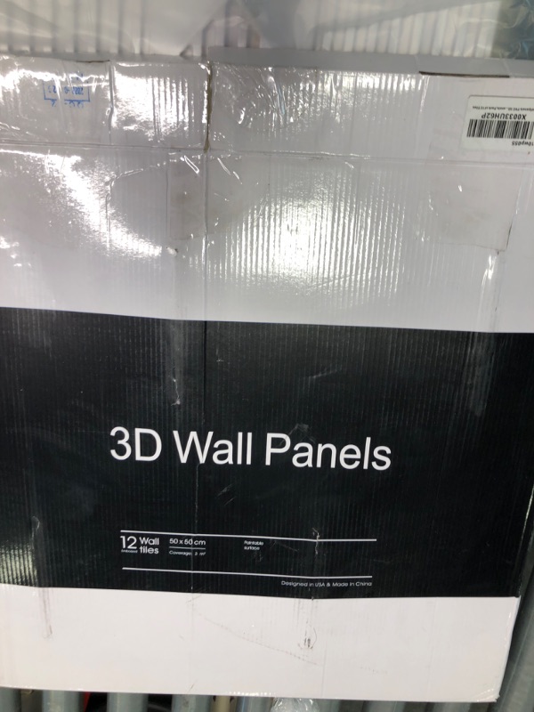 Photo 2 of Art3dwallpanels PVC 3D Wall Panel for Interior Wall Décor, Wall Decor PVC 3D Wall Panels, 3D Textured Wall Panels, Pack of 12 Tiles, White 19.7"×19.7" White 12