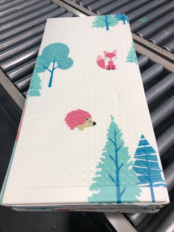 Photo 1 of IFOYO Baby Play Mat Foam, Extra Large Foldable Baby Playing Mat Thick Waterproof Baby Playmat Reversible Kids Play Mat Non Toxic Baby Play Mats for Kids, Toddler, Kids, 79 x 59in, 0.4in Thick,Deer