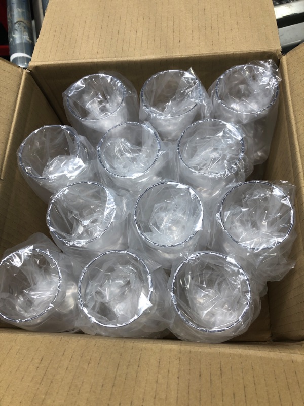 Photo 3 of 24 piece Stemless Unbreakable Crystal Clear Plastic Wine Glasses Set of 24 (10 Ounces)