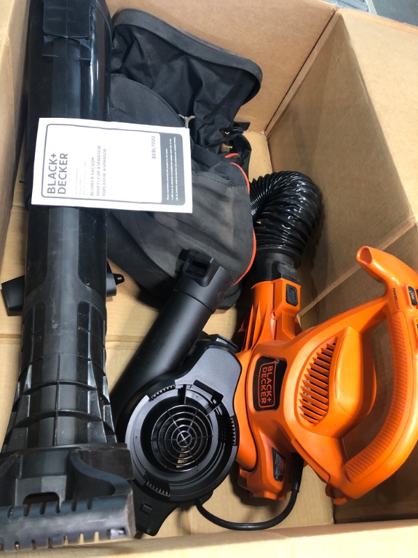 Photo 3 of BLACK+DECKER 3-in-1 Electric Leaf Blower, Leaf Vacuum, Mulcher (BEBL7000)