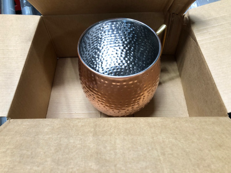 Photo 1 of American Metalcraft CM192H Jumbo Hammered Copper Moscow Mule Mug, 192-Ounces 1 Count (Pack of 1)