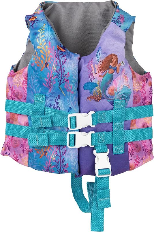 Photo 1 of SwimWays The Little Mermaid Life Jacket, US Coast Guard Approved Life Vest Kids Swim Vest, Pool Floats & Life Jackets for Kids 33-55 lbs