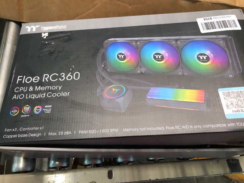 Photo 1 of Thermaltake Floe RC 360 Memory & CPU AIO Liquid Cooler