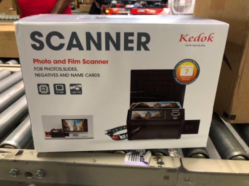 Photo 2 of KEDOK Photo,NameCard,Slide & Negative Scanner with Large 5” LCD Screen,Film and Slide Digitizer-Convert 35mm,110 Film/Photo(3R,4R,5R)/NameCard to 22MP Digital JPEG-8GB SD Card Included BLACK