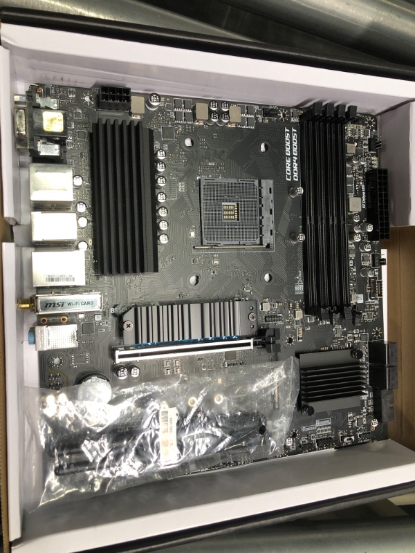 Photo 3 of MSI B550M PRO-VDH WiFi ProSeries Motherboard (AMD AM4, DDR4, PCIe 4.0, SATA 6Gb/s, M.2, USB 3.2 Gen 1, Wi-Fi, D-SUB/HDMI/DP, Micro-ATX)