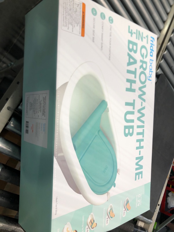 Photo 1 of 4-in-1 Grow-with-Me Bath Tub by Frida Baby Transforms Infant Bathtub to Toddler Bath Seat with Backrest for Assisted Sitting in Tub