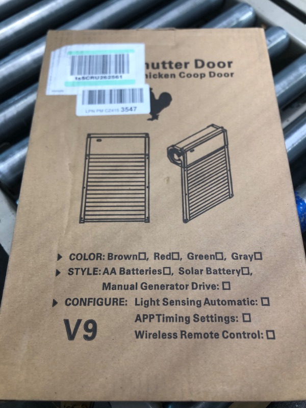 Photo 2 of Automatic-Chicken-Coop-Door-Solar - Powered Opener with Timer & Light Sensor Poultry Aluminum Chicken Coops Doors with Remote Control Multi Modes Brown