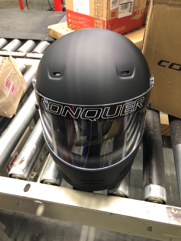 Photo 3 of Conquer Snell SA2020 Full Face Auto Racing Helmet Large Black