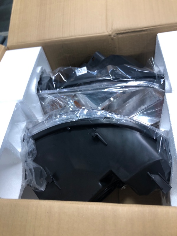 Photo 1 of AS AUTOLIGHTS 2005-2010 Chevy Cobalt Headlight Assembly Replacement for 2005-2010 Chevy Cobalt/2005-2006 Pontiac Pursuit/2007-2009 Pontiac G5 with Chrome Housing Amber Reflector Clear Lens OE Replacement A-Chrome Housing Amber Reflector Clear Lens