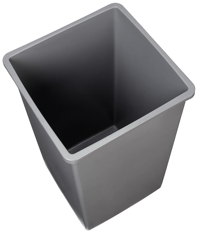 Photo 1 of AmazonCommercial 25 Gallon Square Waste Container, Grey, 2-pack