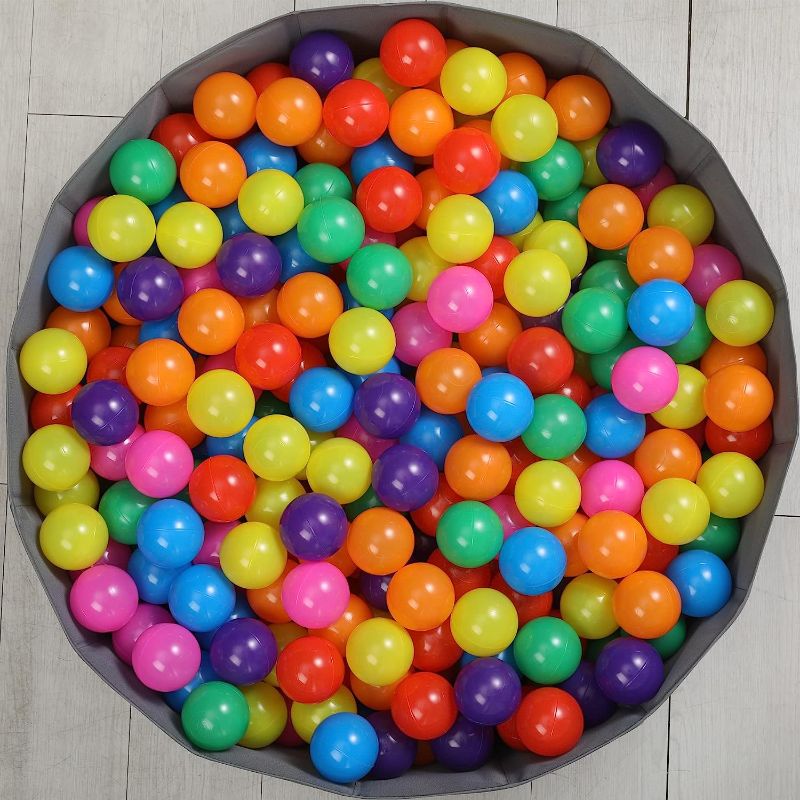 Photo 1 of Ball Pit Balls 500 Count Plastic Balls for Ball Pit Pets Play Toys,Non-Toxic Colorful BPA Free Playpen Balls for Toddlers Kids Birthday Party Decoration Tent Tunnels Pit Balls