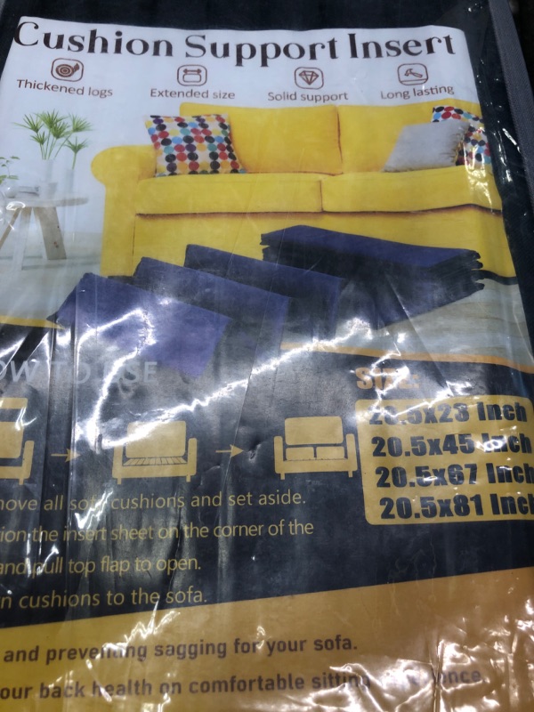 Photo 3 of [Upgraded] Heavy Duty Couch Cushion Support for Sagging Seat 20.5''x81'', Thicken Solid Wood Sofa Support Under Cushions Boards,Perfectly Fix and Protect Sagging Couch Cushion Seat, Extend Sofa Life Black-20.5''x81''