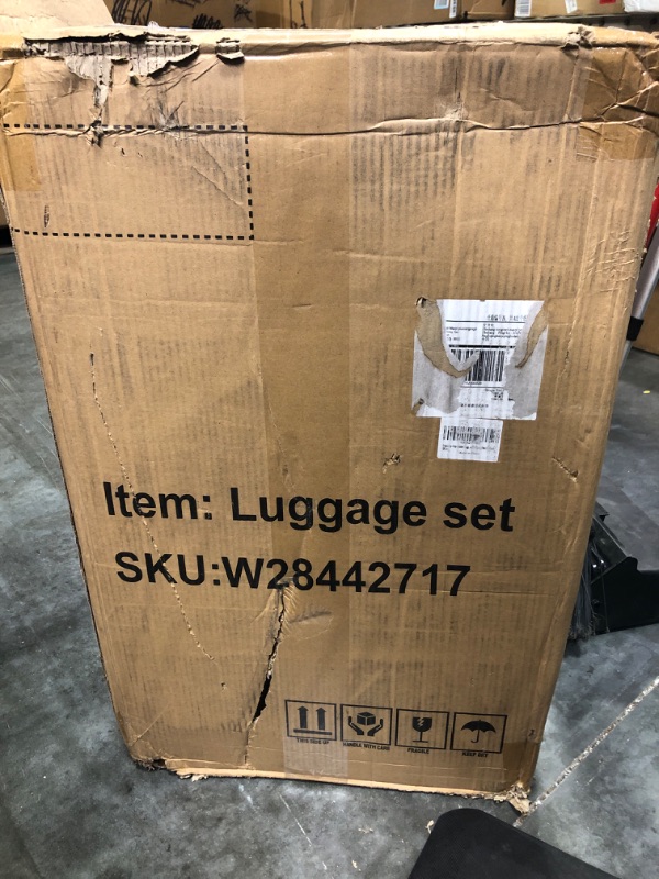 Photo 2 of Coolife Luggage 3 Piece Set Suitcase Spinner Hardshell Lightweight TSA Lock 4 Piece Set Black