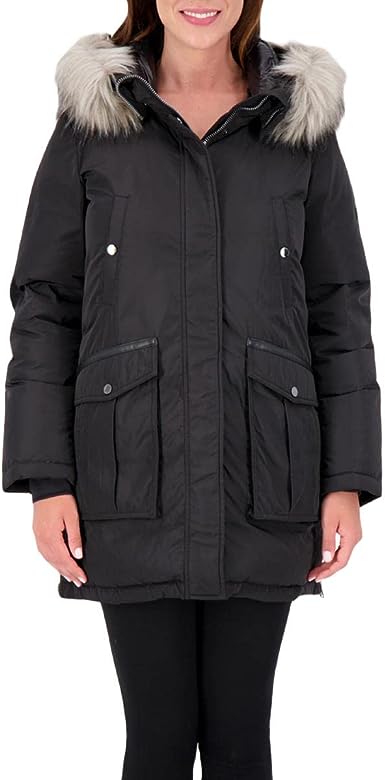 Photo 1 of Womens Down Anorak Parka Coat Black M
