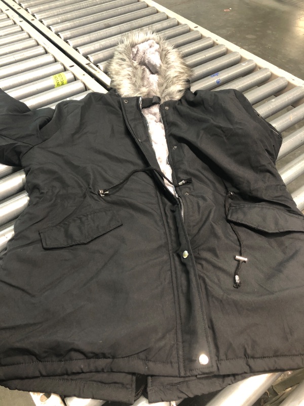 Photo 1 of Womens Down Anorak Parka Coat Black M
