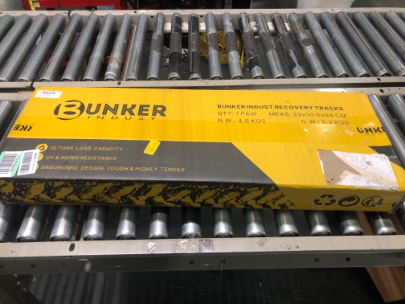 Photo 1 of BUNKER INDUST Off Road Traction Boards, Pair Recovery Tracks Traction Mat for 4x4 Truck Jeep Mud, Snow, Sand Ramp-Grey Emergency Tire Traction Pads