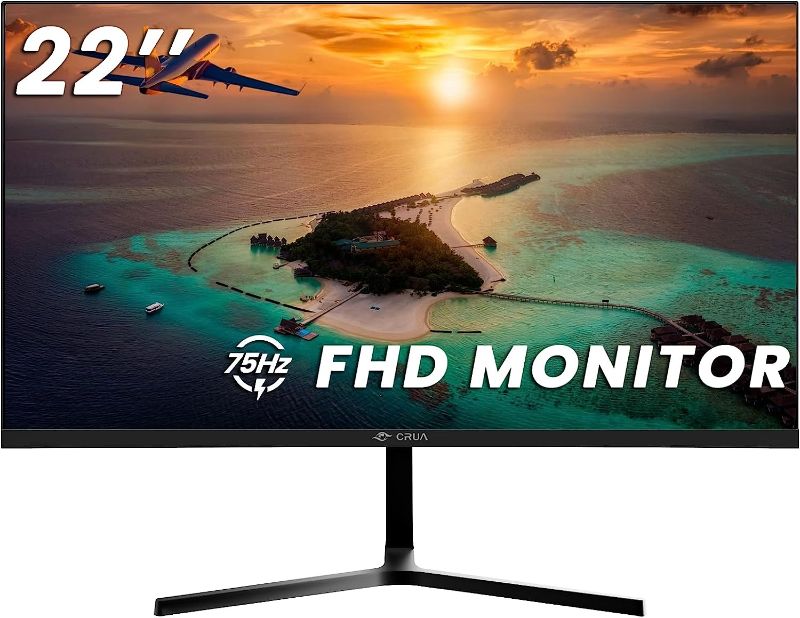 Photo 1 of 22 Inch Monitor, FHD(1920x1080P) 75HZ VA Desktop Computer Monitor, 