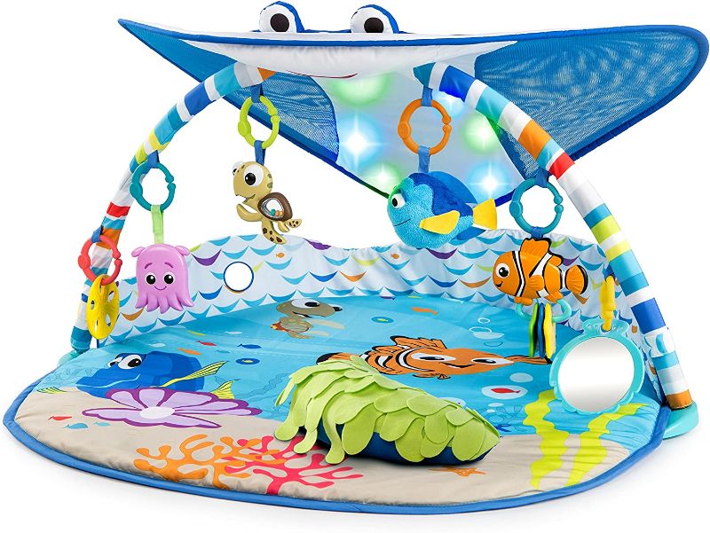 Photo 1 of Bright Starts Disney Baby Finding Nemo Mr. Ray Ocean Lights & Music Gym, Ages Newborn +