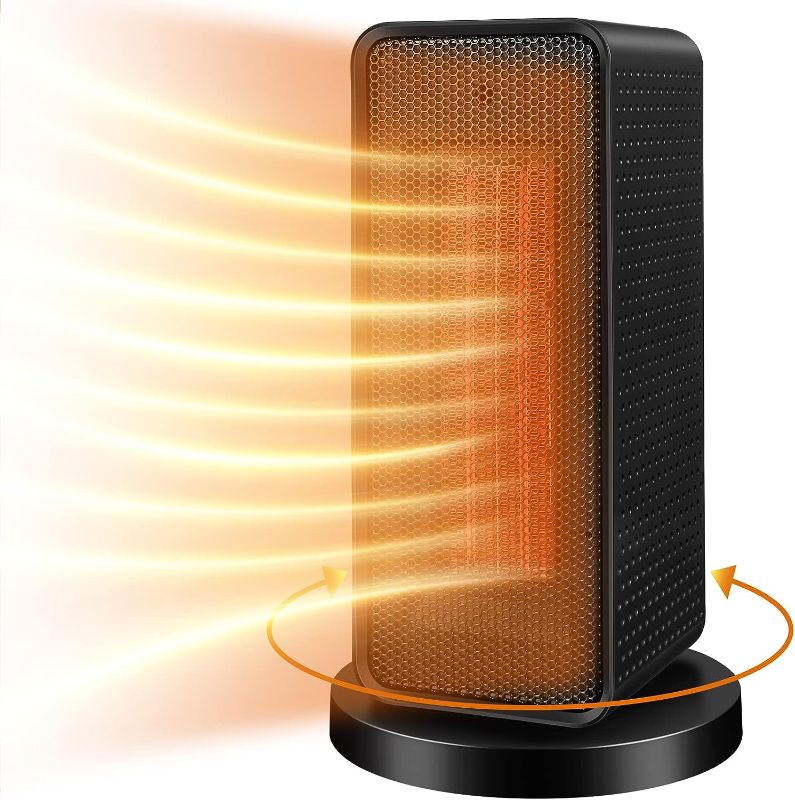 Photo 1 of Brivennor Space Heater for Indoor Use, 90° Oscillating Portable Space Heater with Thermostat, Overheating & Tip-Over Protection, Electric Heater for Indoor Use Such as Office, Bedroom, Dorm, Garage