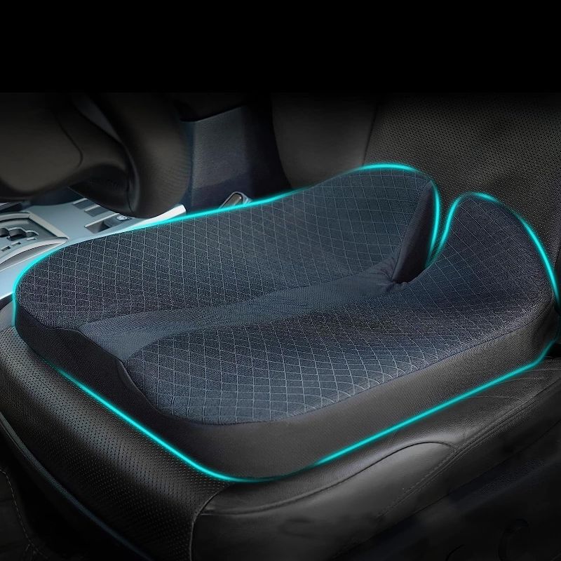 Photo 1 of 2023 Upgrades Car Coccyx Seat Cushion Pad for Sciatica Tailbone Pain Relief, Heightening Wedge Booster Seat Cushion for Short People Driving, Truck Driver, for Truck Accessories Office Chair