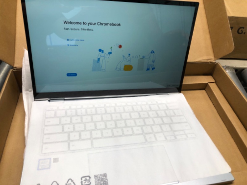 Photo 3 of ASUS Chromebook Flip C433 14" FHD Touchscreen 2-in-1 Laptop, Intel Core m3-8100Y up to 3.4GHz, 8GB RAM, 128GB Storage (64GB eMMC + 64GB Flash Drive), 802.11AC WiFi, Backlit Keyboard, Silver, Chrome OS195553834322
