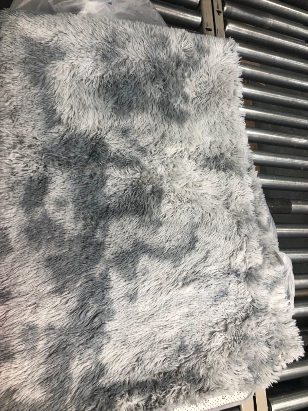 Photo 2 of Aternoon 5.3 x 7.5 Feet Shag Area Rugs, Super Soft Fluffy Shaggy Rug Floor Carpet for Living Room, Children Bedroom, Nursery Play Room, Home Decor, 5x8 5x8 Feet Light Grey