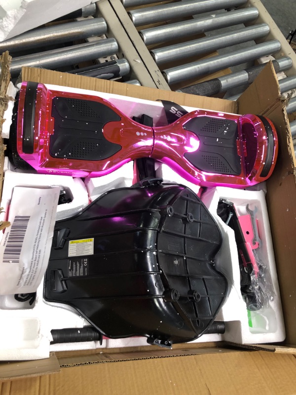 Photo 7 of EVERCROSS Hoverboard, 6.5'' Hover Board with Seat Attachment, Self Balancing Scooter with APP, Bluetooth Hoverboards for Kids & Adults Rose+Kart Pink