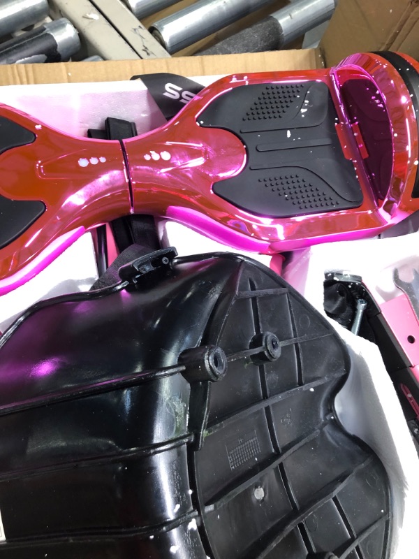 Photo 8 of EVERCROSS Hoverboard, 6.5'' Hover Board with Seat Attachment, Self Balancing Scooter with APP, Bluetooth Hoverboards for Kids & Adults Rose+Kart Pink