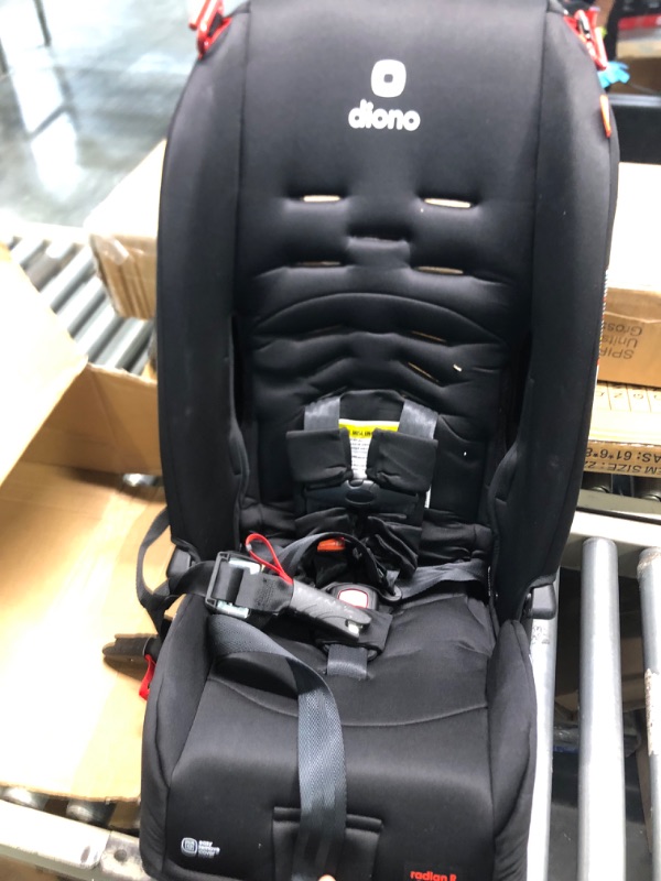 Photo 2 of Diono Radian 3R, 3-in-1 Convertible Car Seat, Rear Facing & Forward Facing, Jet Black & Solana 2 XL 2022, Dual Latch Connectors, Lightweight Backless Belt-Positioning Car, Black