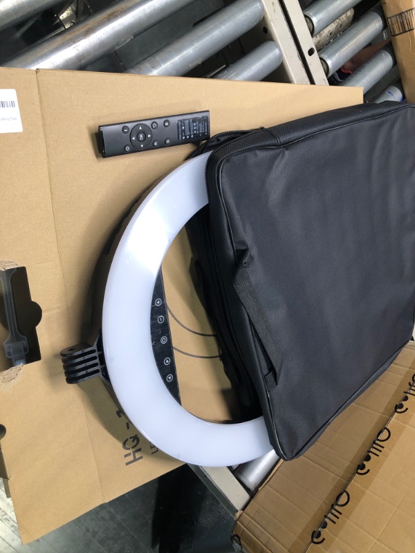 Photo 2 of 18 inch RGB Ring Light Kit AMAZKER LED with Stand and Phone iPad Holder 25 Color Modes 3000-6000K Dimmable 10 Brightness Level Up to 5000 Lux Circle Light for Live Stream/Makeup/YouTube/Vlog/Tiktok 18 in RGB Ring Light Kit