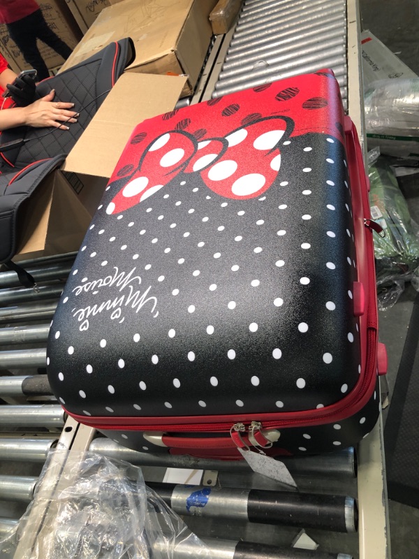Photo 3 of American Tourister Disney Hardside Luggage with Spinner Wheels, Minnie Mouse Red Bow, 28" 28" Minnie Mouse Red Bow