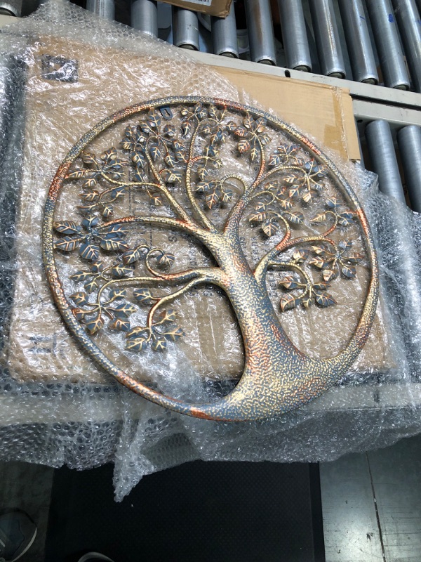 Photo 2 of Sunnydaze 19.5-Inch Tree of Life Iron Sheet Hanging Wall Art - Indoor/Outdoor Use - For Living Room, Sunroom, or Front Door