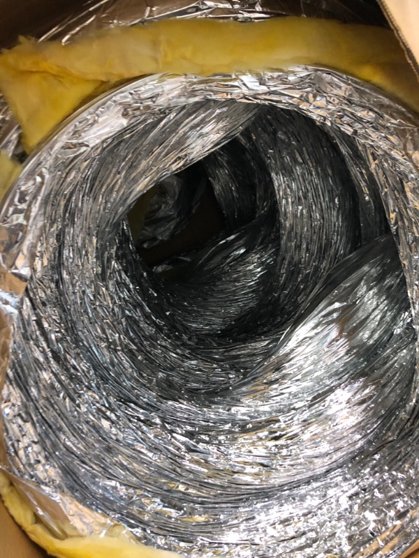 Photo 1 of 18 in. x 25 ft. Insulated Flexible Duct R6 Silver Jacket