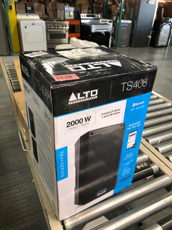 Photo 1 of Alto Professional TS408 - 2000W 8" Powered PA Speaker with 3 Channel Mixer, Bluetooth Streaming, Wireless Loudspeaker linking, DSP and Alto App New Model with Bluetooth 8" woofer