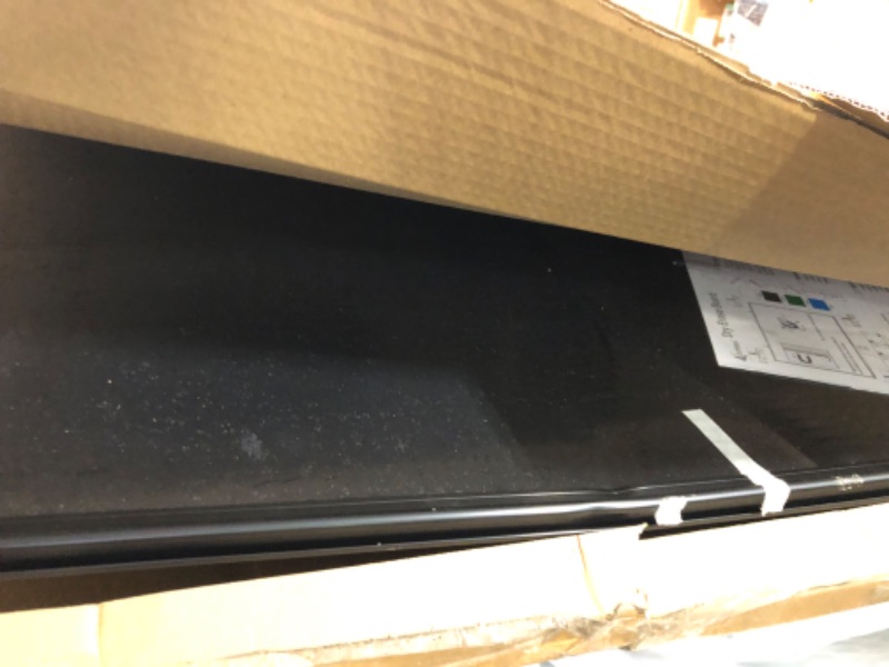 Photo 1 of Large 48" x 36" Magnetic Chalk Board| Wall Mounted Chalk Black Bulletin Board with Pen Tray, Black Aluminum Message Presentation Memo Board for Office & School 48" X 36" Black