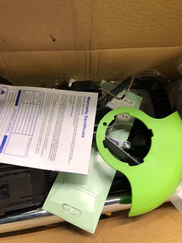 Photo 1 of Weed Wacker Cordless Electric Weed Eater Battery Powered 21V, Lightweight Grass Trimmer/Lawn Edger/Brush Cutter, 2X 2Ah Battery Operated Weed Whacker, No String Weed Trimmer Weedeater for Garden Yard Weed Trimmer Green