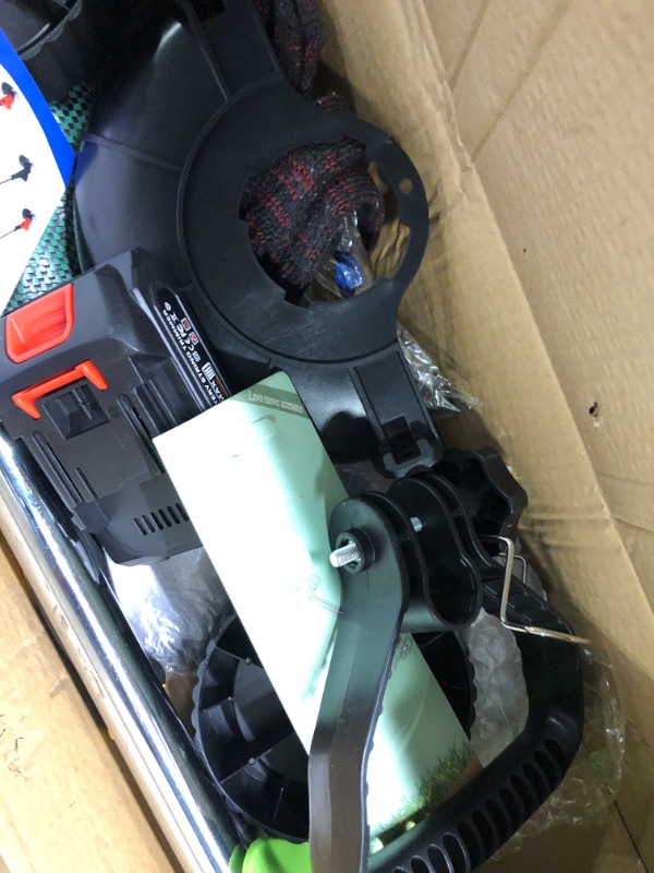 Photo 1 of Weed Wacker Cordless Electric Weed Eater Battery Powered 21V, Lightweight Grass Trimmer/Lawn Edger/Brush Cutter, 2X 2Ah Battery Operated Weed Whacker, No String Weed Trimmer Weedeater for Garden Yard Weed Trimmer Green