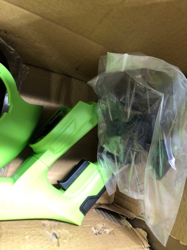 Photo 1 of Weed Wacker Cordless Electric Weed Eater Battery Powered 21V, Lightweight Grass Trimmer/Lawn Edger/Brush Cutter, 2X 2Ah Battery Operated Weed Whacker, No String Weed Trimmer Weedeater for Garden Yard Weed Trimmer Green