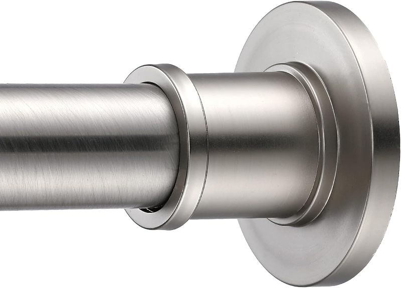 Photo 1 of 
BRIOFOX Industrial Shower Curtain Rod - Never Rust Non-Slip 43-72 Inch 304 Stainless Steel, Brushed Nickel