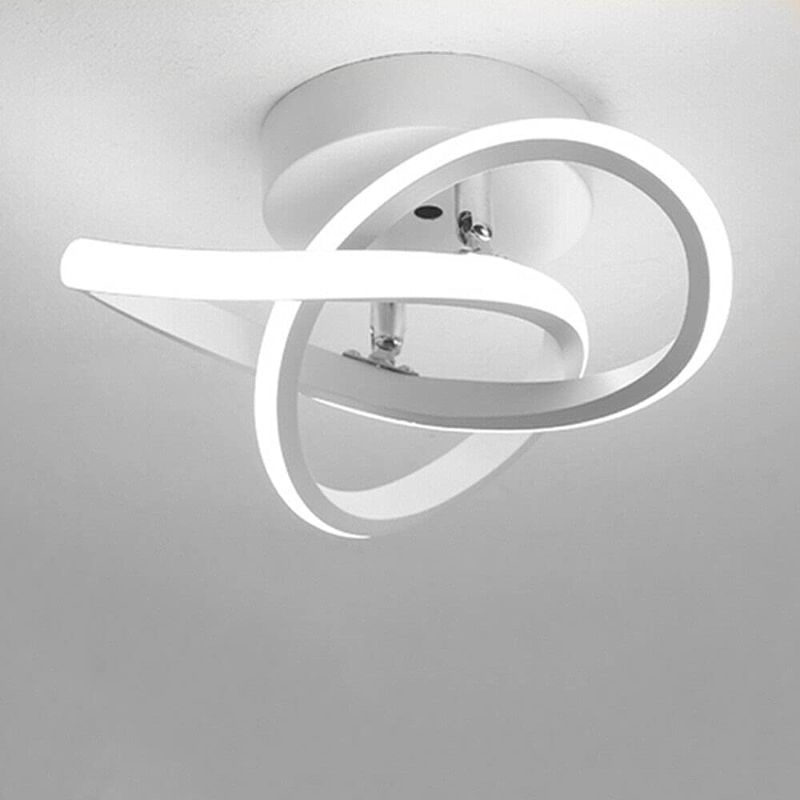 Photo 1 of ADISUN LED Ceiling Light Modern Flush Mount Light Fixtures Cool White Ceiling Lamp for Kitchen Loft Aisle Hallway Balcony Stair Garden, 22W, 85V-265V (White)